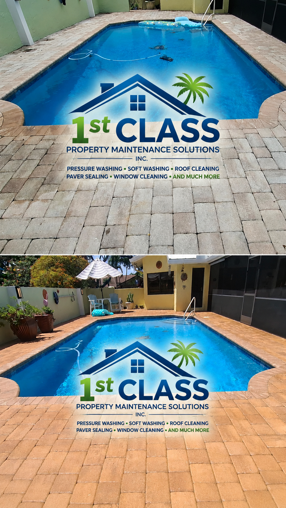Soft Washing in Pompano Beach, FL service example in South Florida